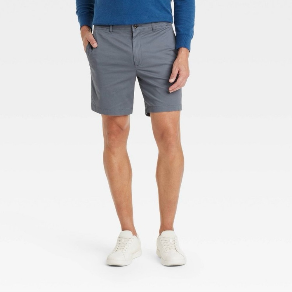 Goodfellow & Co Men's Blue-Gray Linden Shorts~Size 30~Classic Fit with 7" Inseam